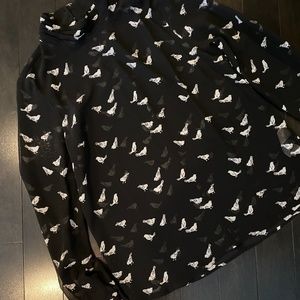 Forever 21 Contemporary Sheer Bird Print Top